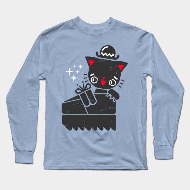 Cat in the shoe Long Sleeve T-Shirt by chobopop